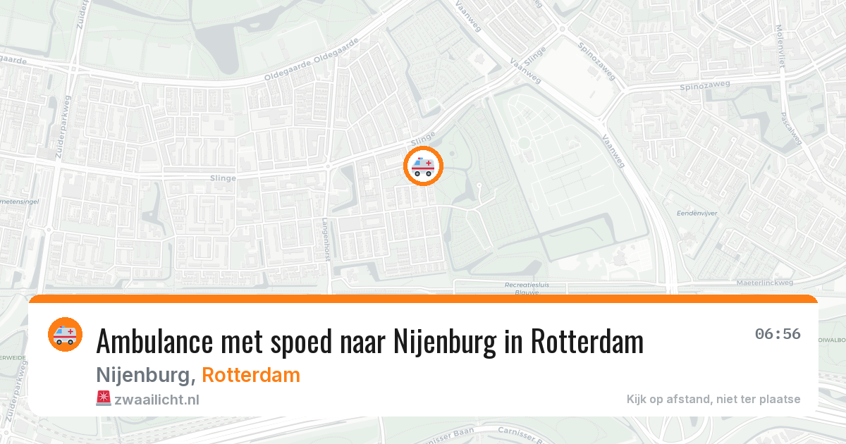 Ambulance met spoed naar Nijenburg in Rotterdam — 15 mrt 2026