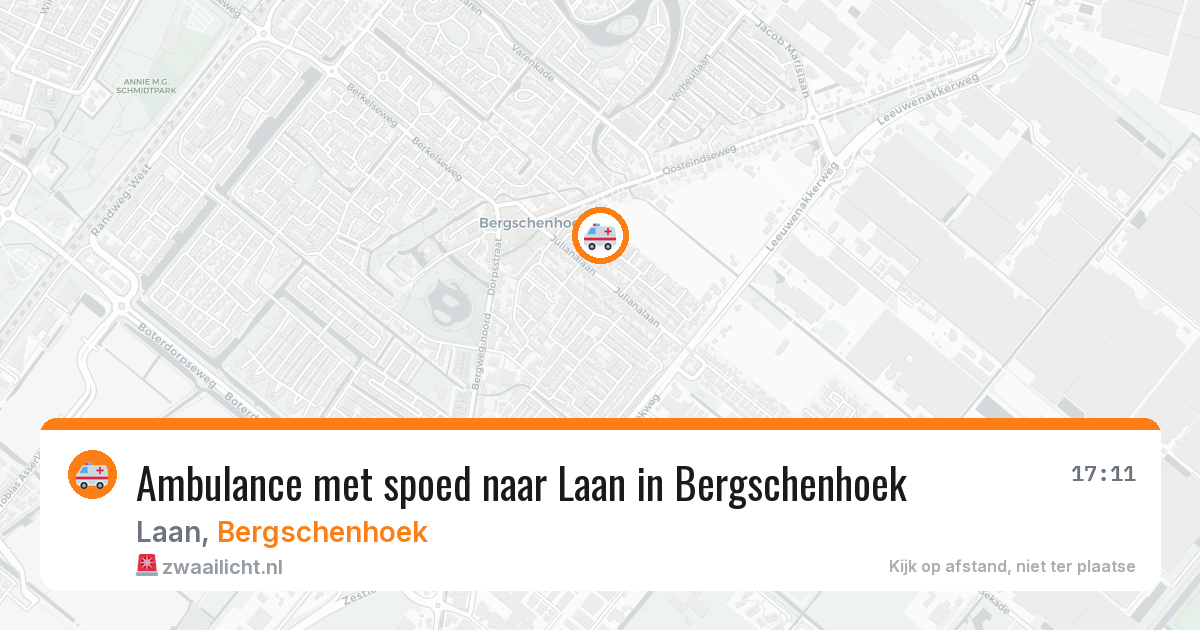 Ambulance met spoed naar Laan in Bergschenhoek — 18 jun 2026