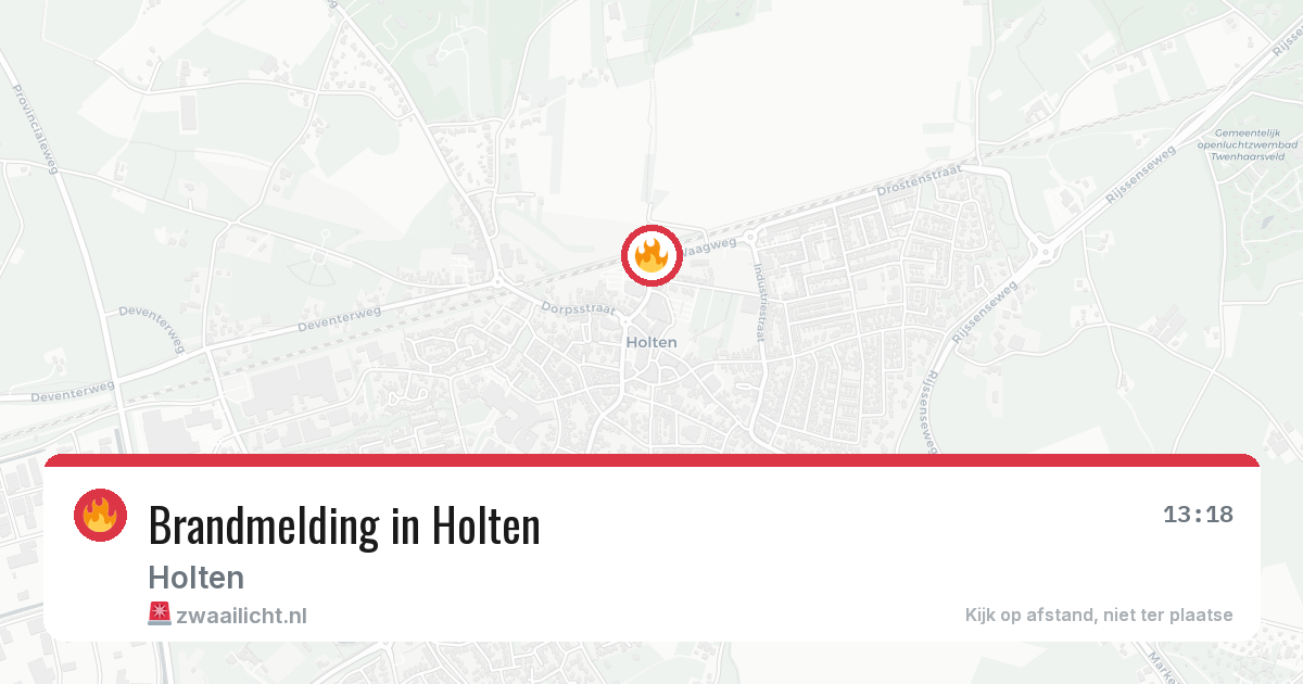 Brandmelding in Holten — 21 apr 2026