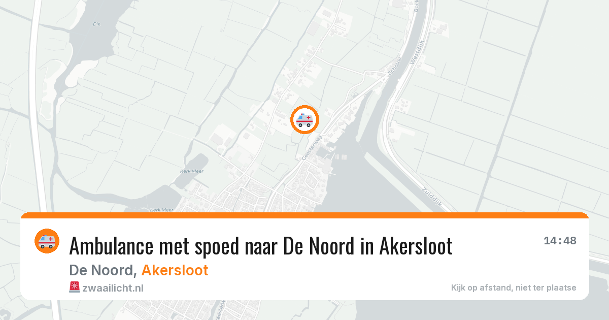 Ambulance met spoed naar De Noord in Akersloot — 1 jul 2026