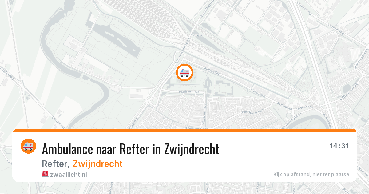 Ambulance naar Refter in Zwijndrecht — 11 jul 2026