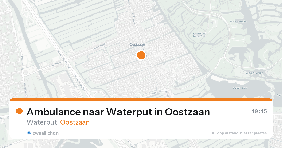 Ambulance naar Waterput in Oostzaan — 22 aug 2026