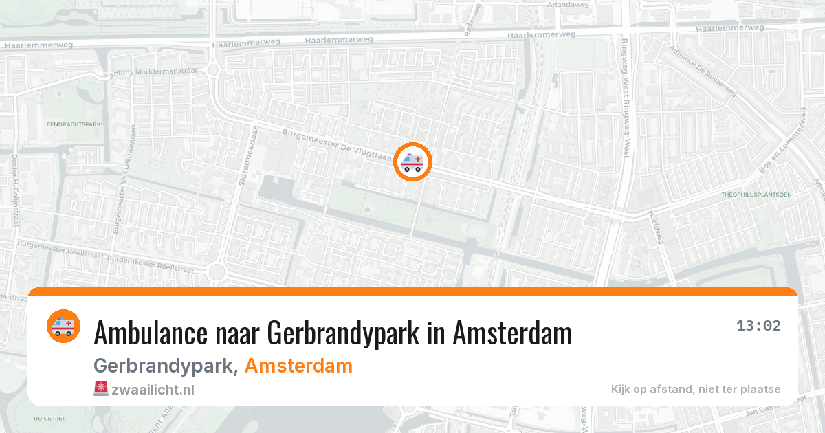 Ambulance naar Gerbrandypark in Amsterdam — 26 mei 2026
