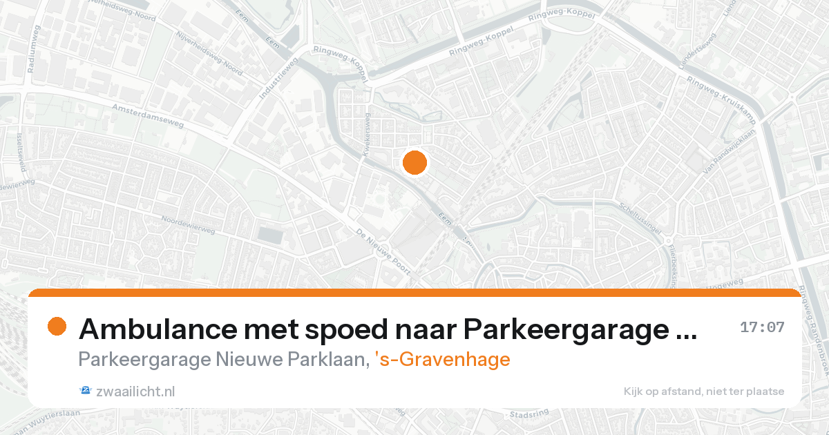 Ambulance met spoed naar Parkeergarage Nieuwe Parklaan in 's-Gravenhage — 7 feb 2026