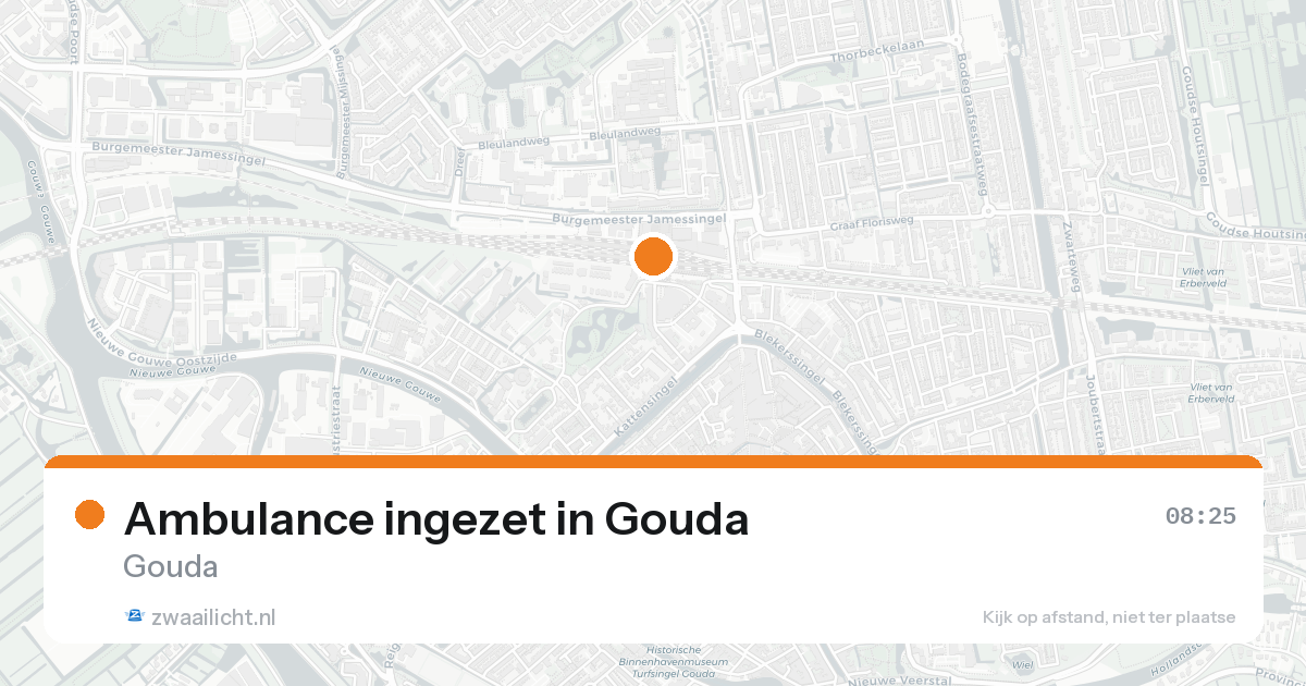 Ambulance ingezet in Gouda — 19 aug 2026