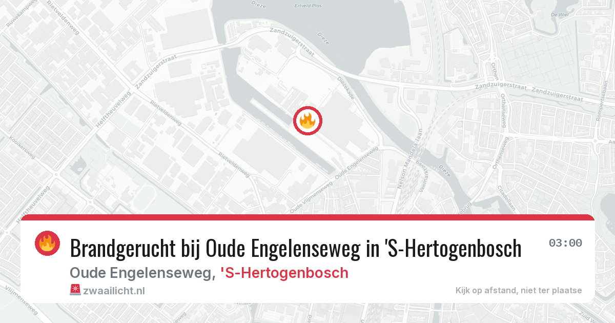 Brandgerucht bij Oude Engelenseweg in 'S-Hertogenbosch — 24 apr 2026