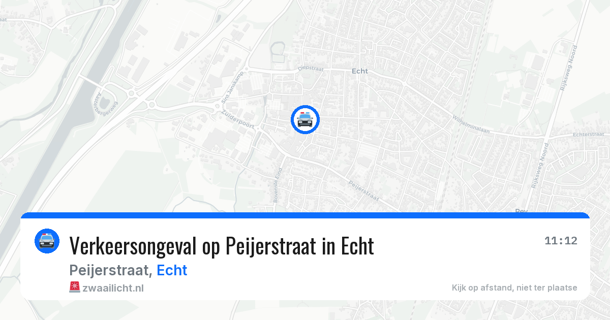 Verkeersongeval op Peijerstraat in Echt — 27 feb 2026