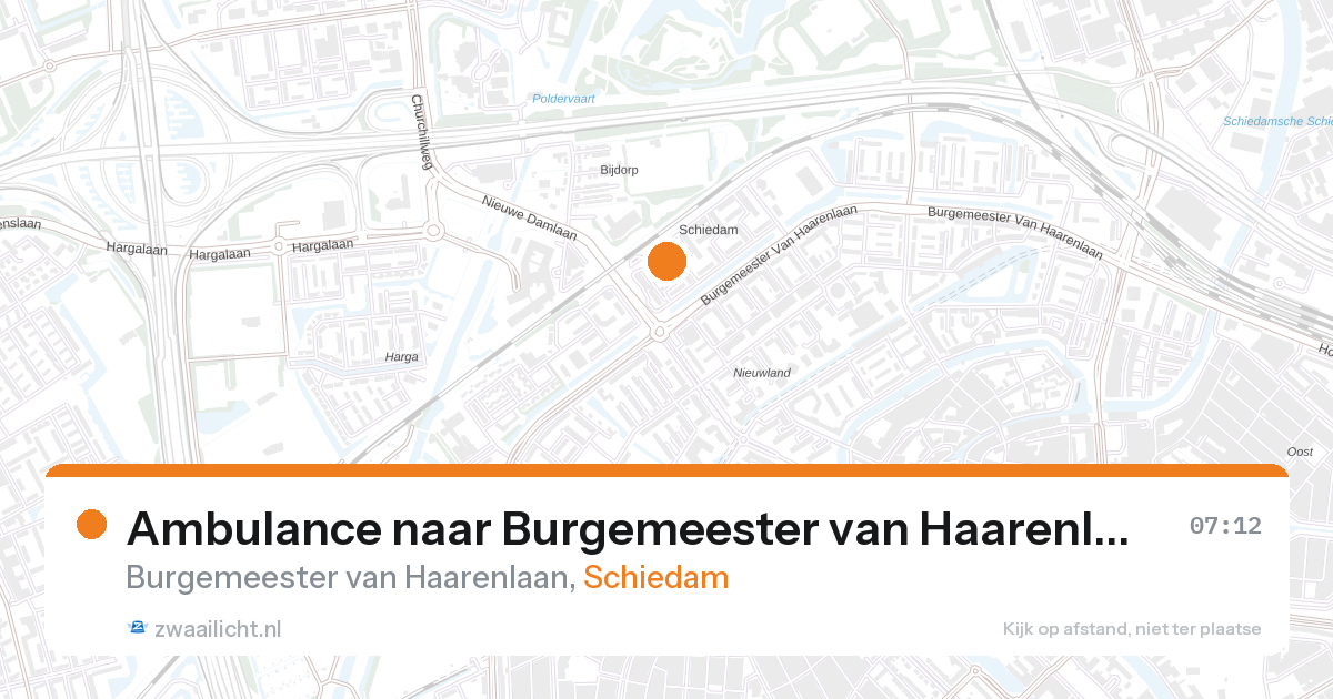 Ambulance naar Burgemeester van Haarenlaan in Schiedam — 28 aug 2026
