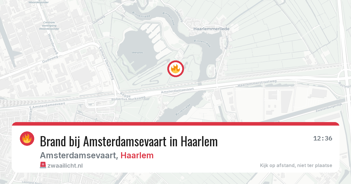 Brand bij Amsterdamsevaart in Haarlem — 2 aug 2026