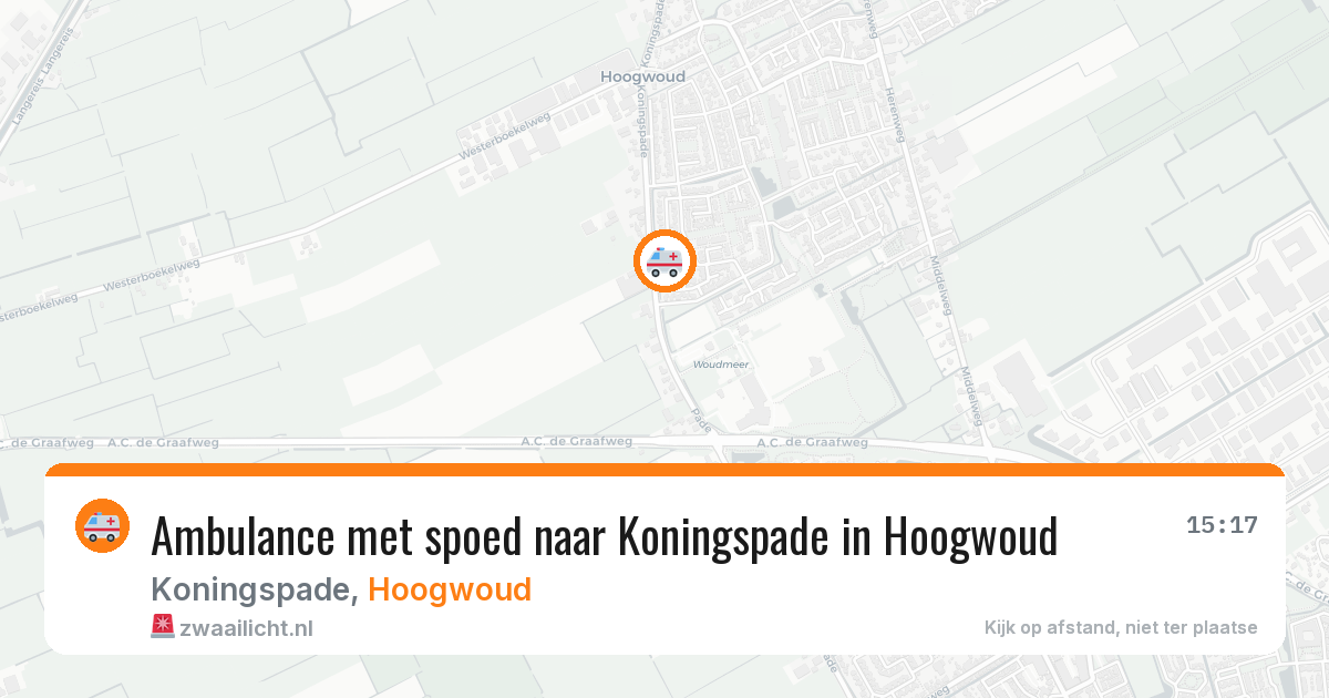 Ambulance met spoed naar Koningspade in Hoogwoud — 22 jun 2026