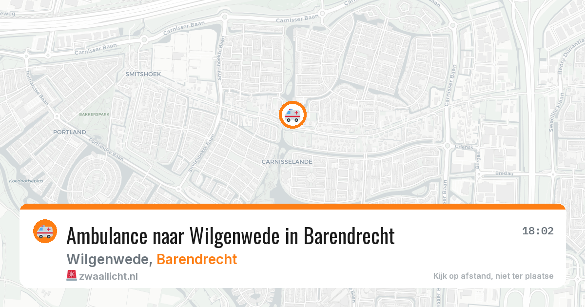 Ambulance naar Wilgenwede in Barendrecht — 17 mei 2026