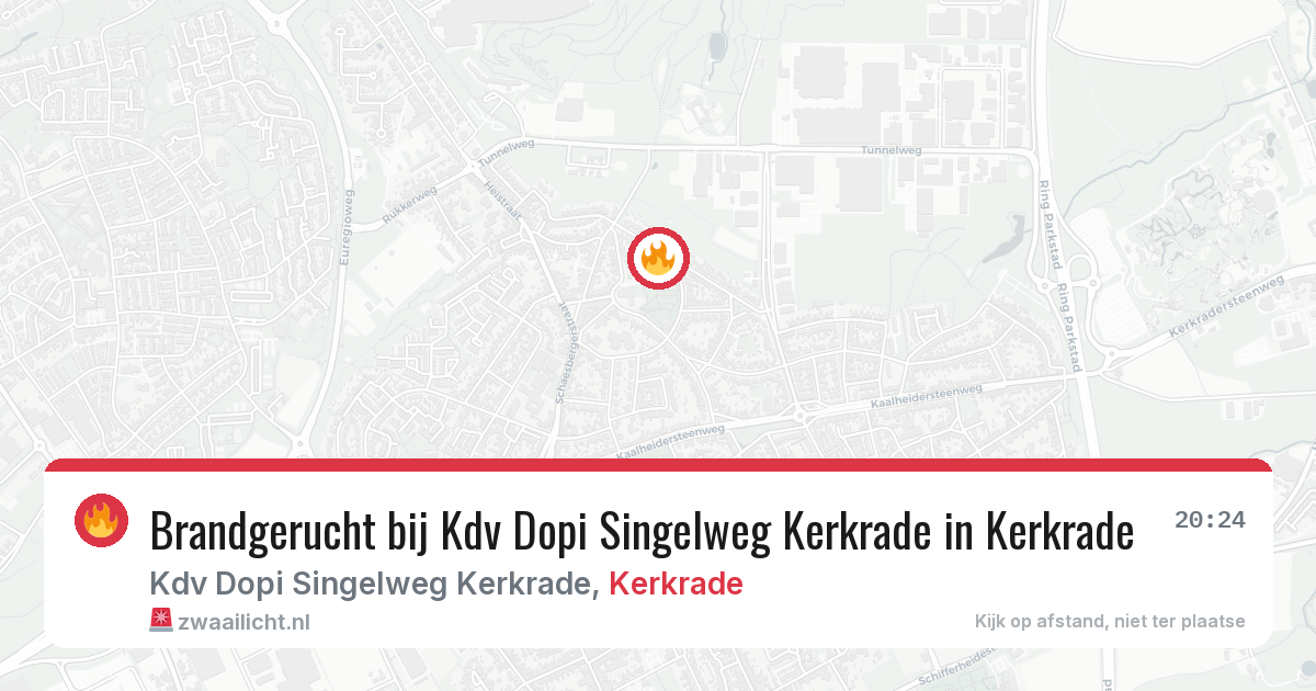 Brandgerucht bij Kdv Dopi Singelweg Kerkrade in Kerkrade — 1 mei 2026