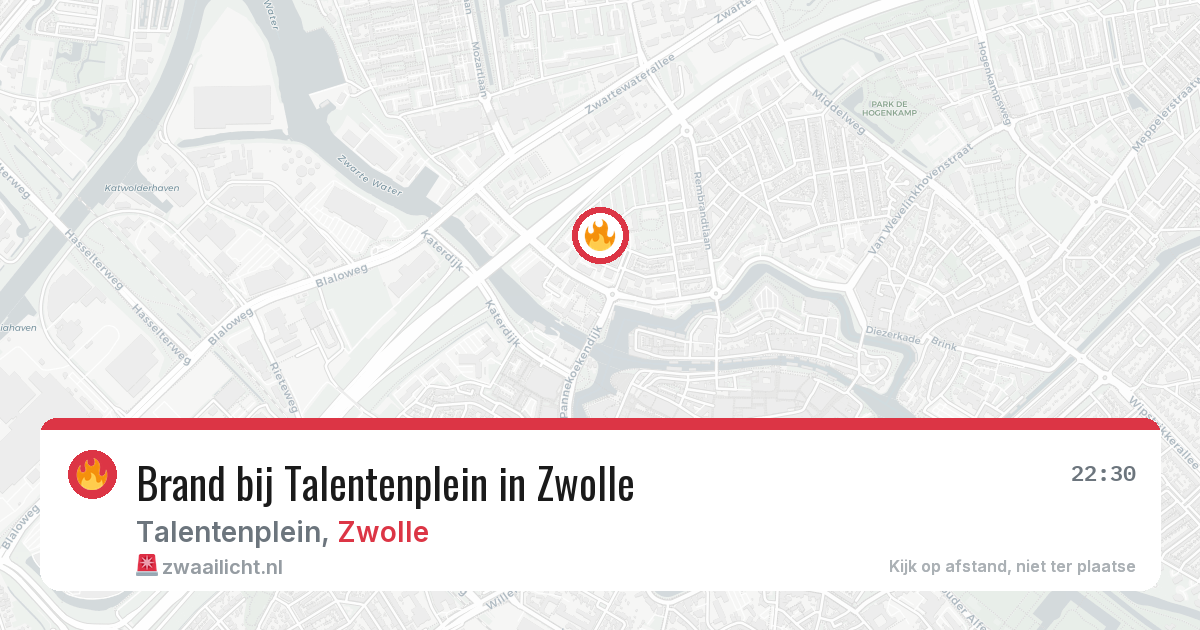 Brand bij Talentenplein in Zwolle — 20 mei 2026