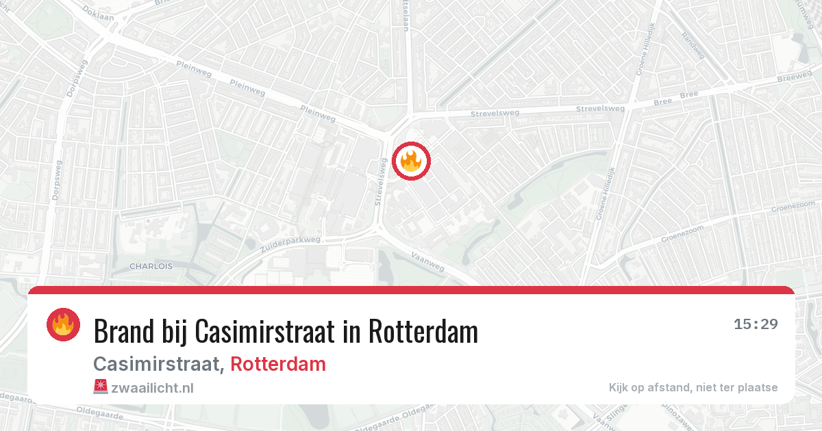 Brand bij Casimirstraat in Rotterdam — 11 jun 2026