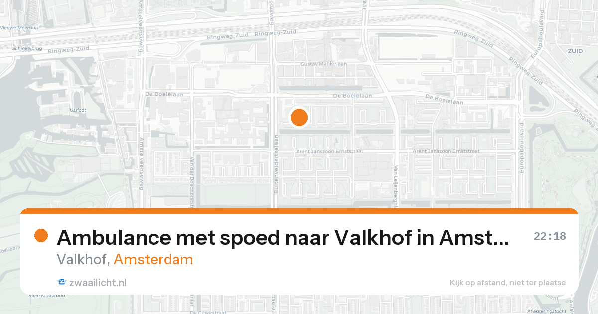 Ambulance met spoed naar Valkhof in Amsterdam — 7 feb 2026