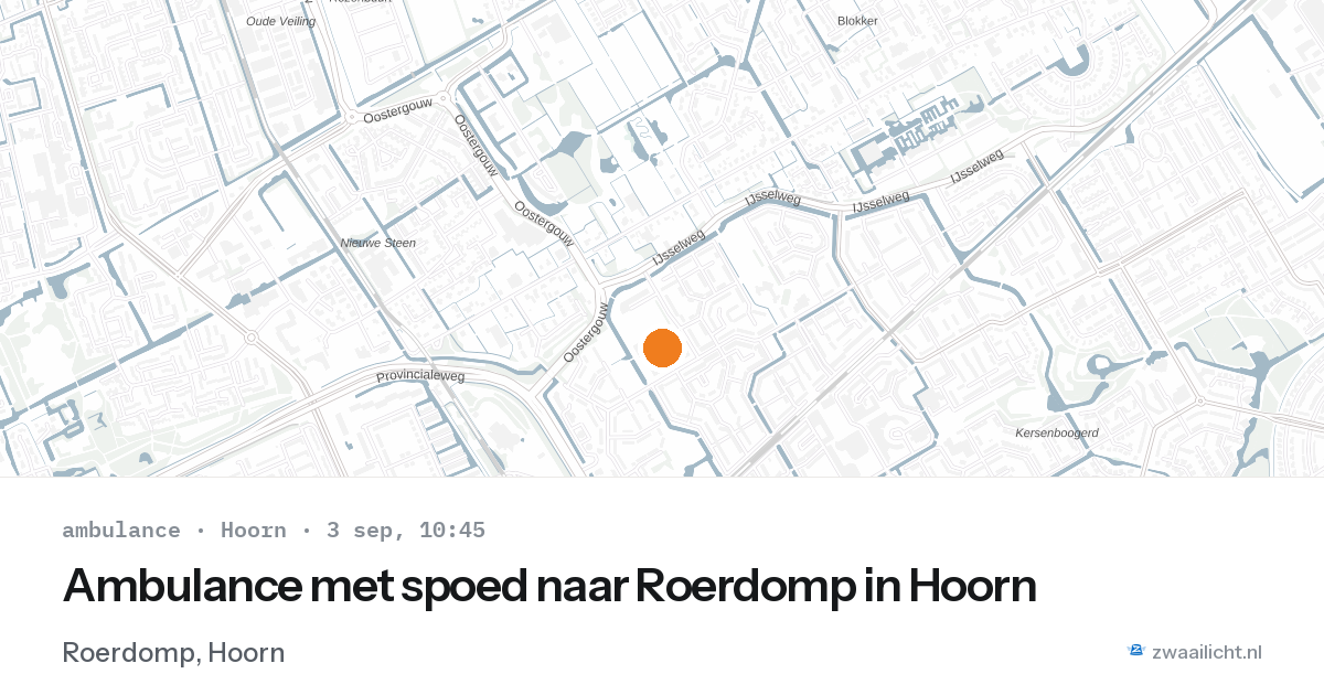 Ambulance met spoed naar Roerdomp in Hoorn — 3 sep 2026