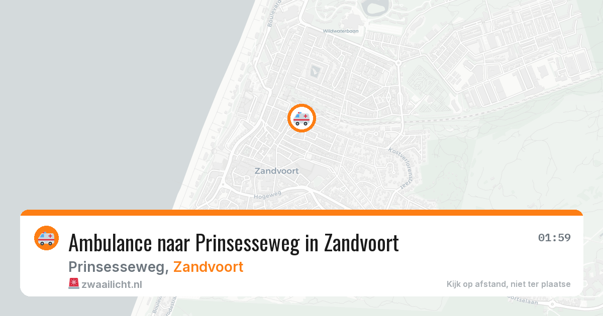 Ambulance naar Prinsesseweg in Zandvoort — 15 mei 2026