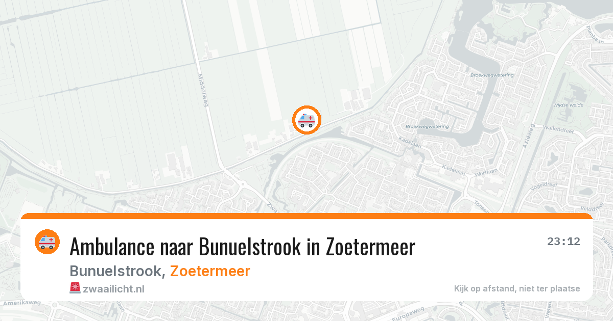 Ambulance naar Bunuelstrook in Zoetermeer — 21 jun 2026