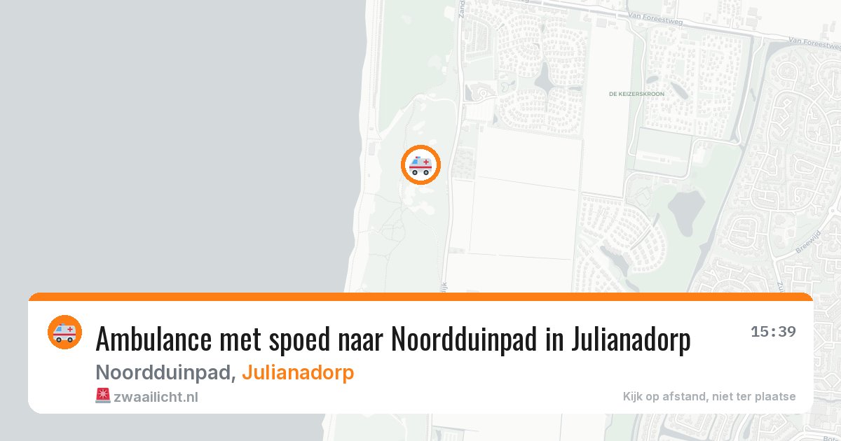 Ambulance met spoed naar Noordduinpad in Julianadorp — 28 jul 2026