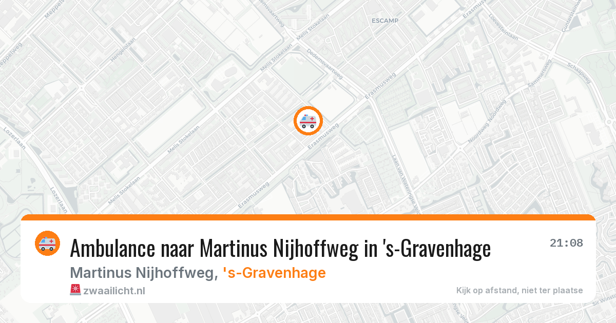 Ambulance naar Martinus Nijhoffweg in 's-Gravenhage — 24 mei 2026