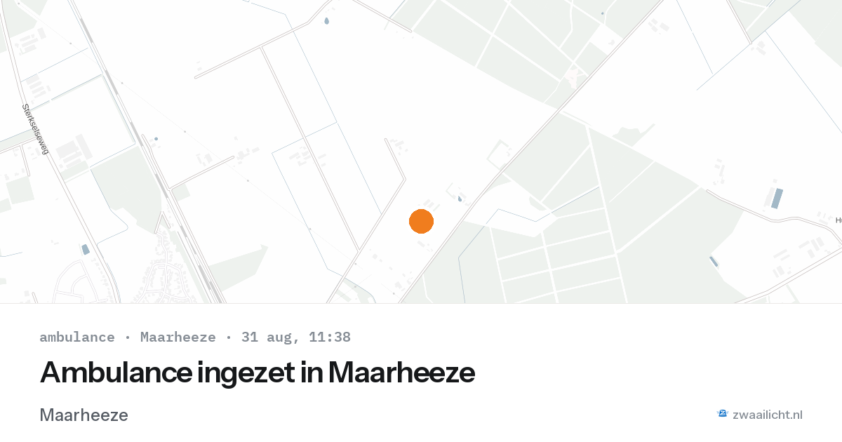 Ambulance ingezet in Maarheeze — 31 aug 2026