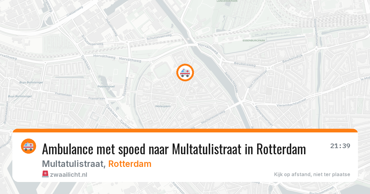 Ambulance met spoed naar Multatulistraat in Rotterdam — 30 jul 2026