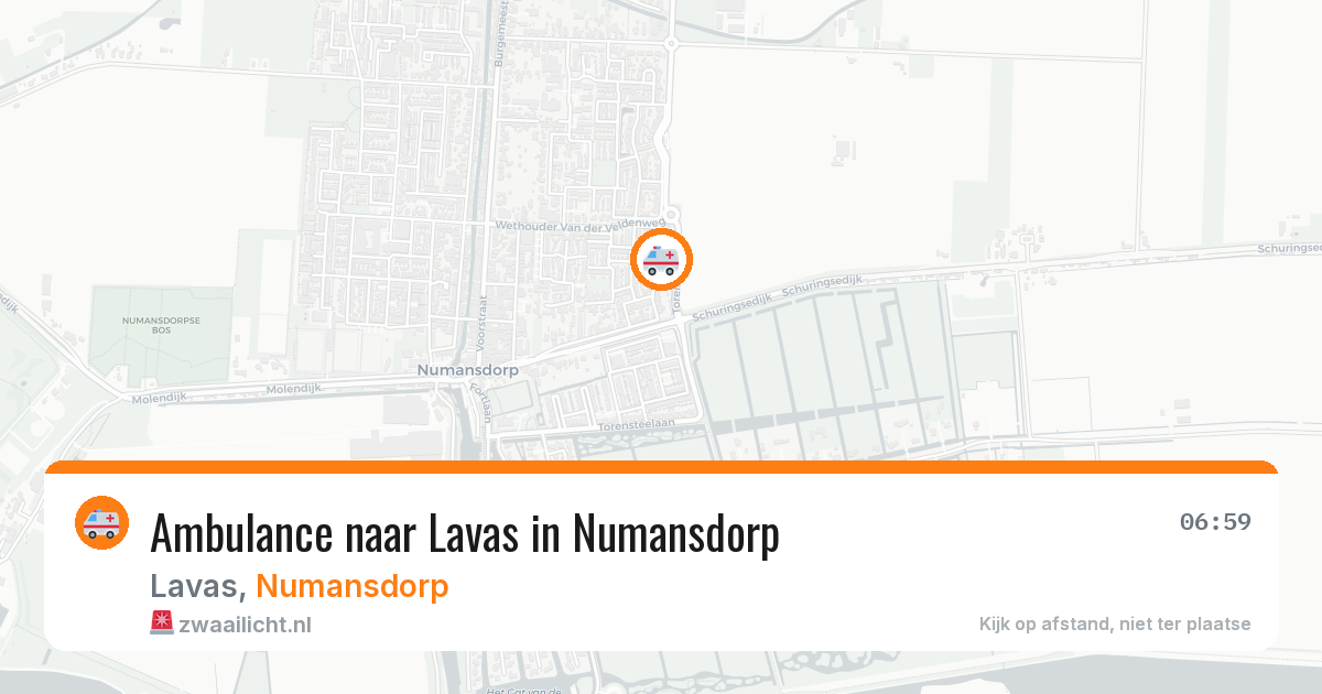 Ambulance naar Lavas in Numansdorp — 29 jun 2026