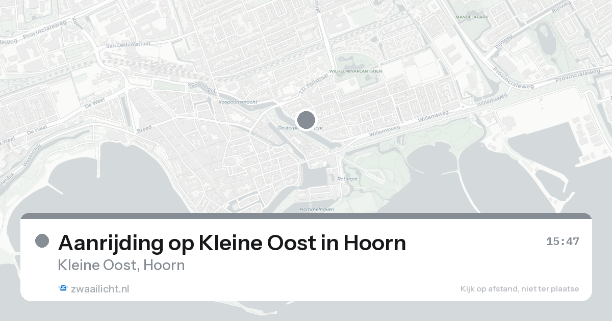 Aanrijding op Kleine Oost in Hoorn — 7 feb 2026