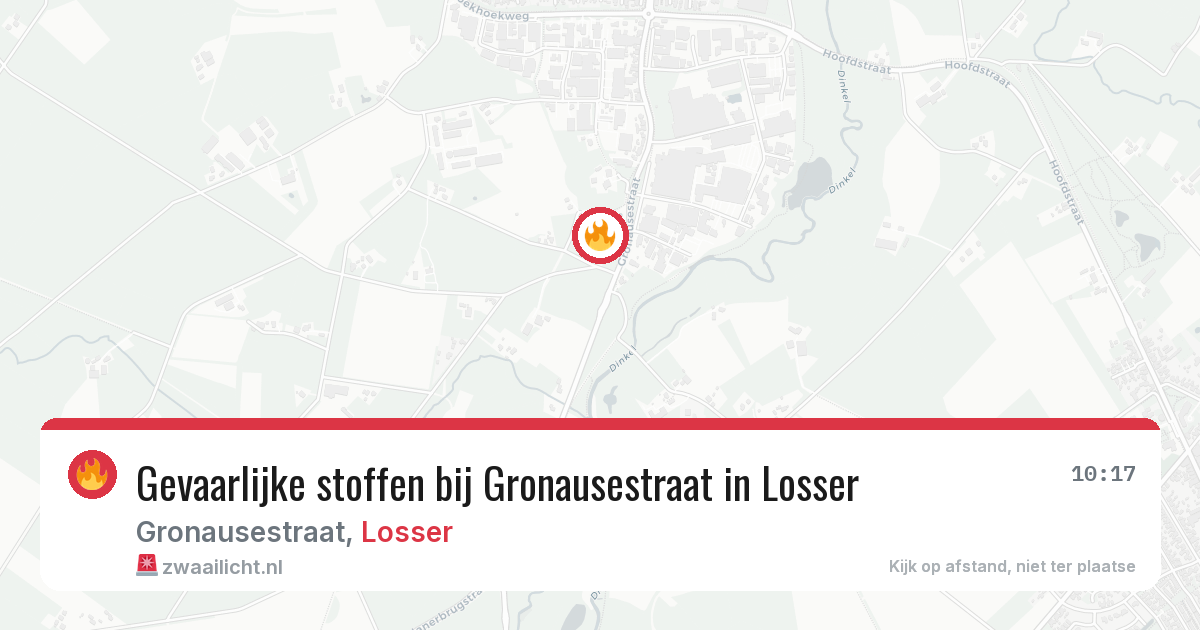 Gevaarlijke stoffen bij Gronausestraat in Losser — 9 mrt 2026