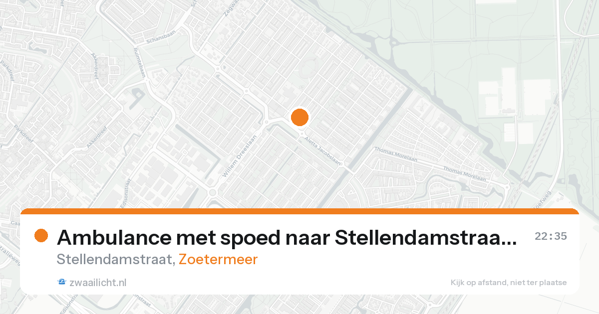 Ambulance met spoed naar Stellendamstraat in Zoetermeer — 19 aug 2026