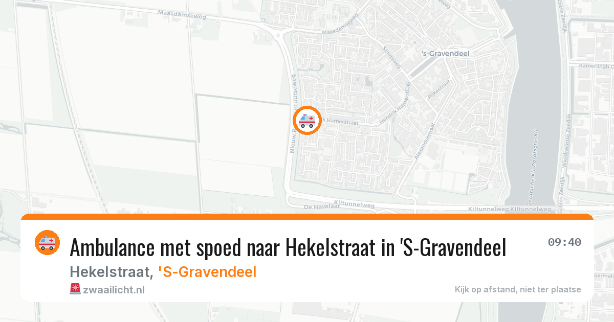 Ambulance met spoed naar Hekelstraat in 'S-Gravendeel — 12 aug 2026