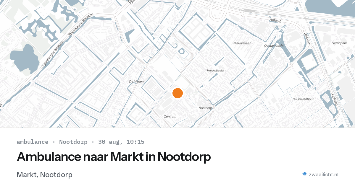 Ambulance naar Markt in Nootdorp — 30 aug 2026
