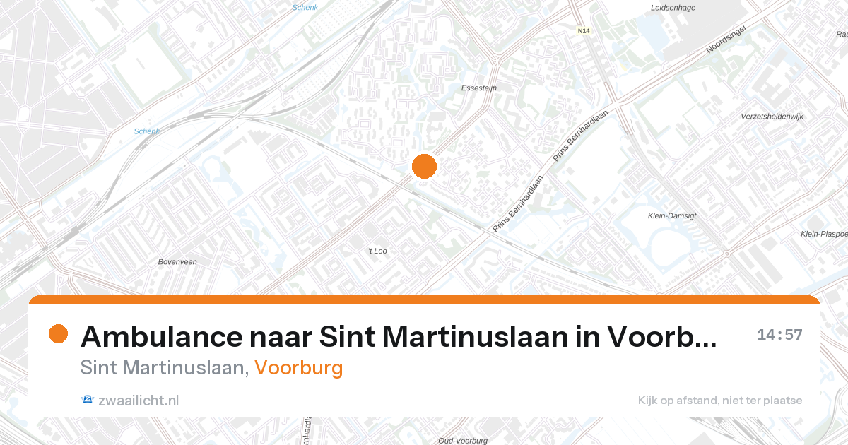 Ambulance naar Sint Martinuslaan in Voorburg — 28 aug 2026