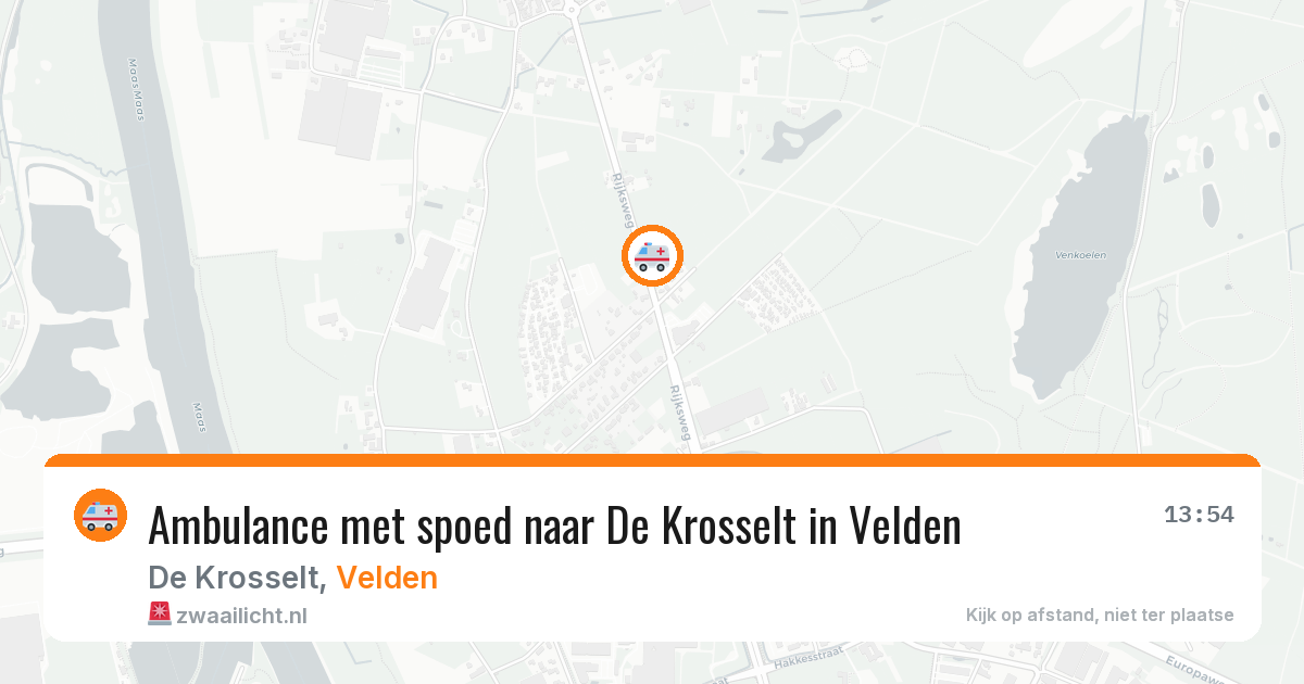 Ambulance met spoed naar De Krosselt in Velden — 29 jul 2026