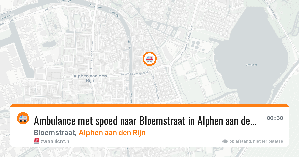 Ambulance met spoed naar Bloemstraat in Alphen aan den Rijn — 10 feb 2026