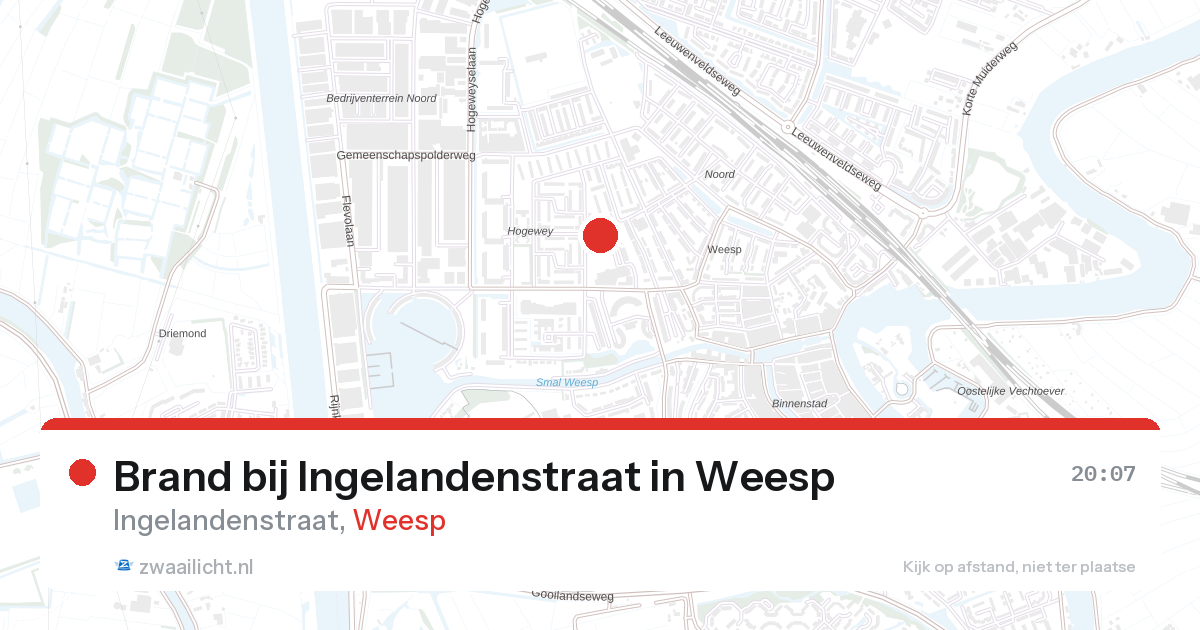 Brand bij Ingelandenstraat in Weesp — 23 jun 2026