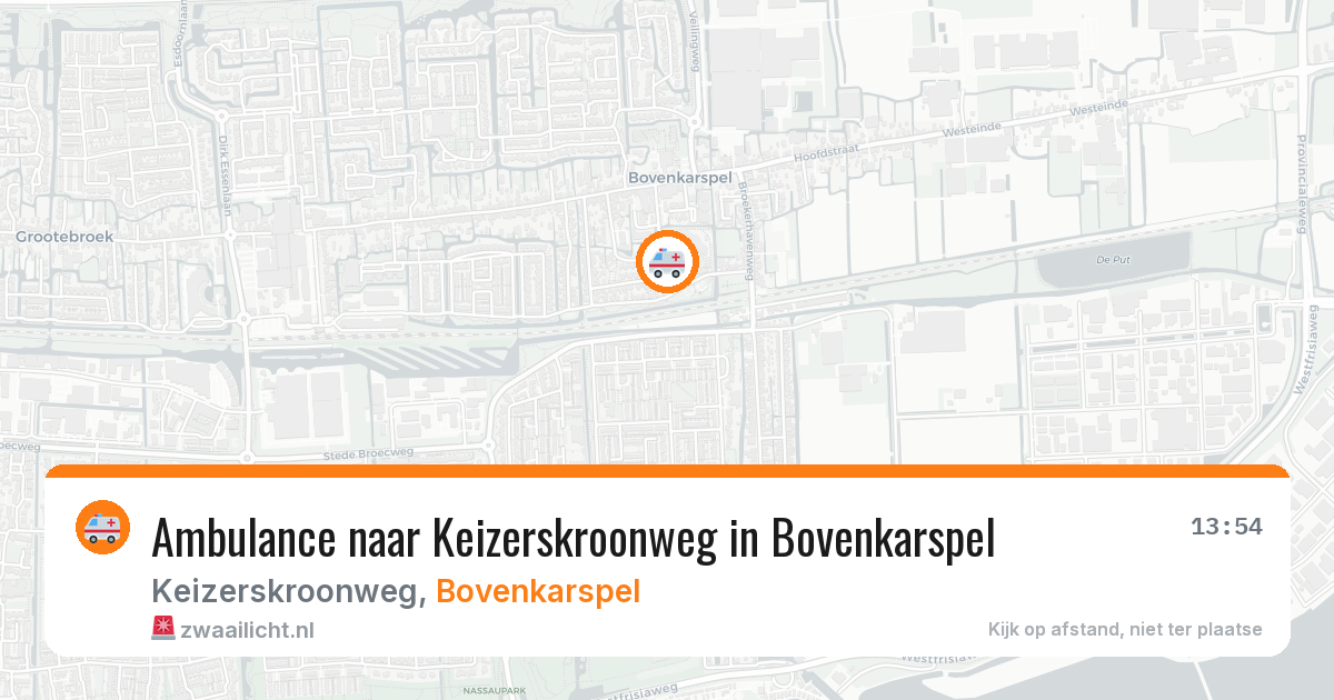 Ambulance naar Keizerskroonweg in Bovenkarspel — 29 jun 2026