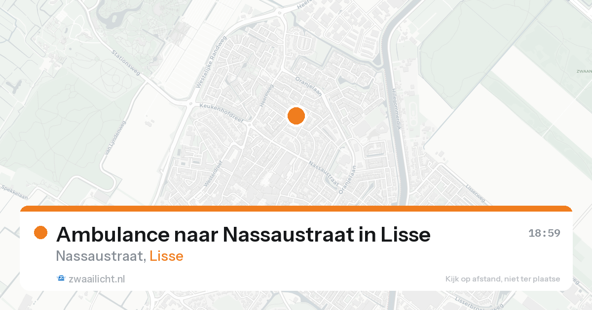 Ambulance naar Nassaustraat in Lisse — 15 aug 2026