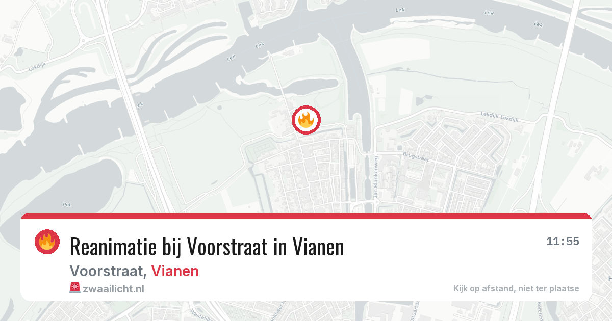 Reanimatie bij Voorstraat in Vianen — 7 aug 2026