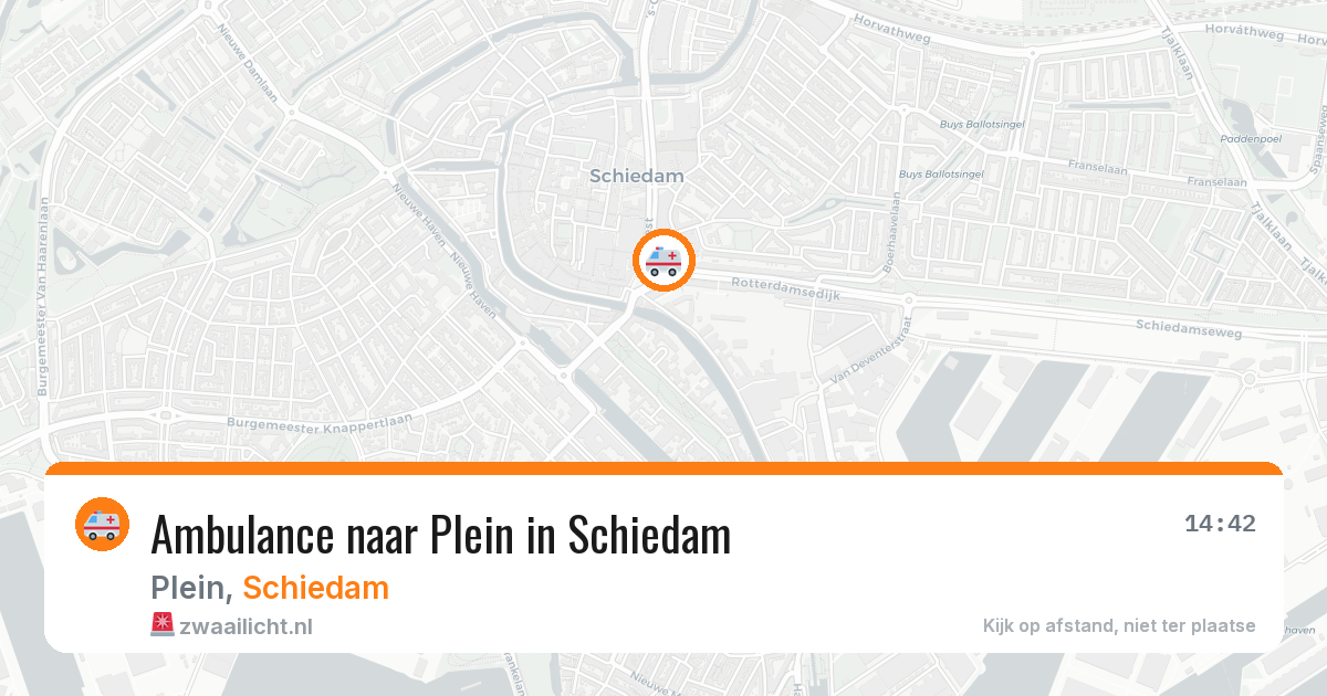 Ambulance naar Plein in Schiedam — 20 apr 2026