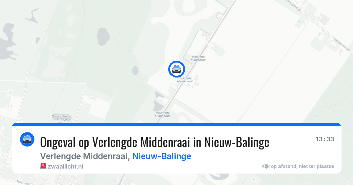 Ongeval op Verlengde Middenraai in Nieuw-Balinge — 7 apr 2026