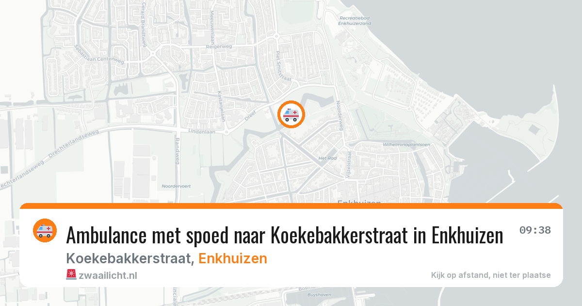 Ambulance met spoed naar Koekebakkerstraat in Enkhuizen — 13 mei 2026