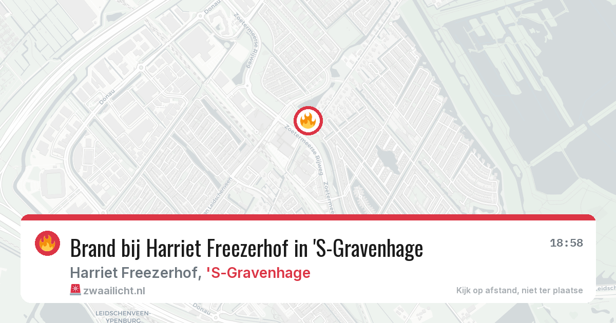 Brand bij Harriet Freezerhof in 'S-Gravenhage — 11 mrt 2026