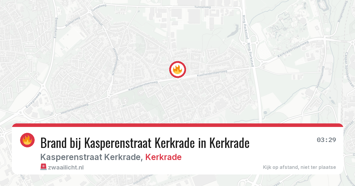 Brand bij Kasperenstraat Kerkrade in Kerkrade — 1 jul 2026