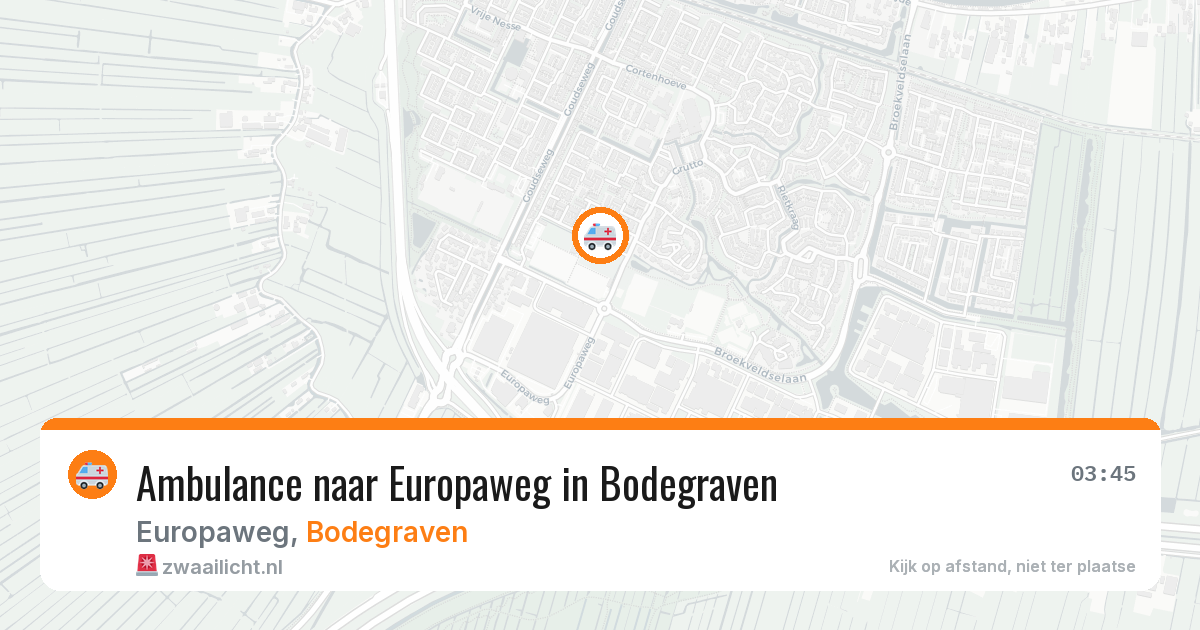 Ambulance naar Europaweg in Bodegraven — 9 aug 2026
