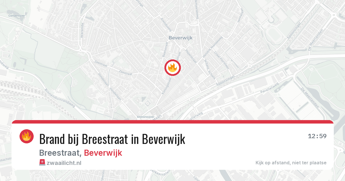 Brand bij Breestraat in Beverwijk — 4 jul 2026