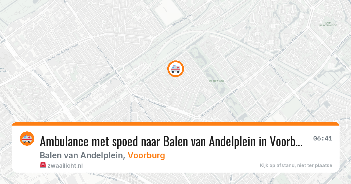 Ambulance met spoed naar Balen van Andelplein in Voorburg — 27 jan 2026