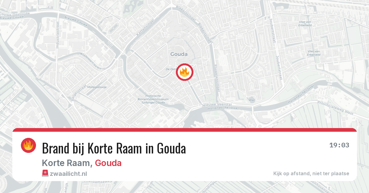 Brand bij Korte Raam in Gouda — 29 jun 2026