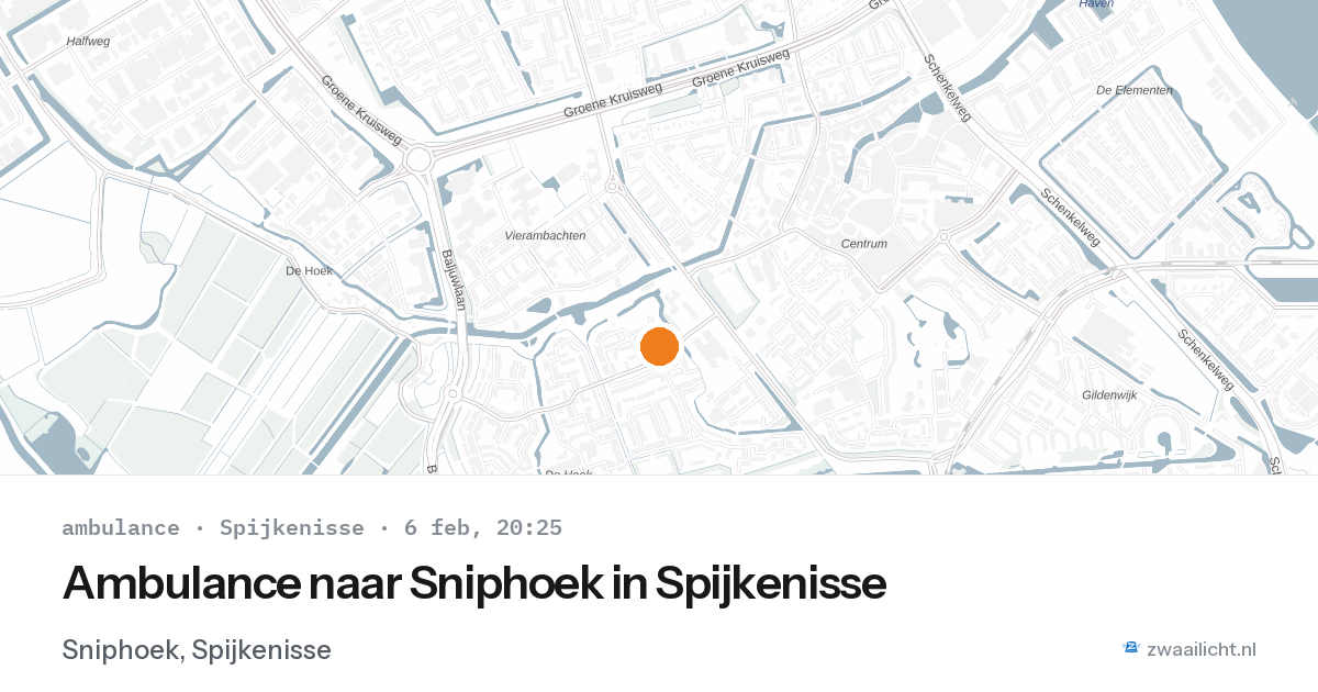 Ambulance naar Sniphoek in Spijkenisse — 6 feb 2026