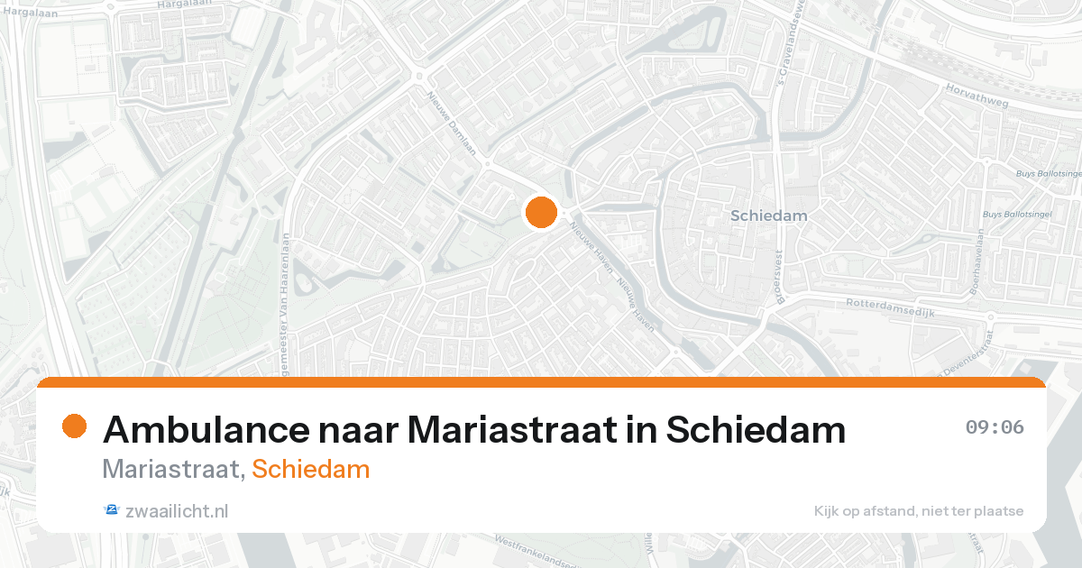 Ambulance naar Mariastraat in Schiedam — 22 aug 2026